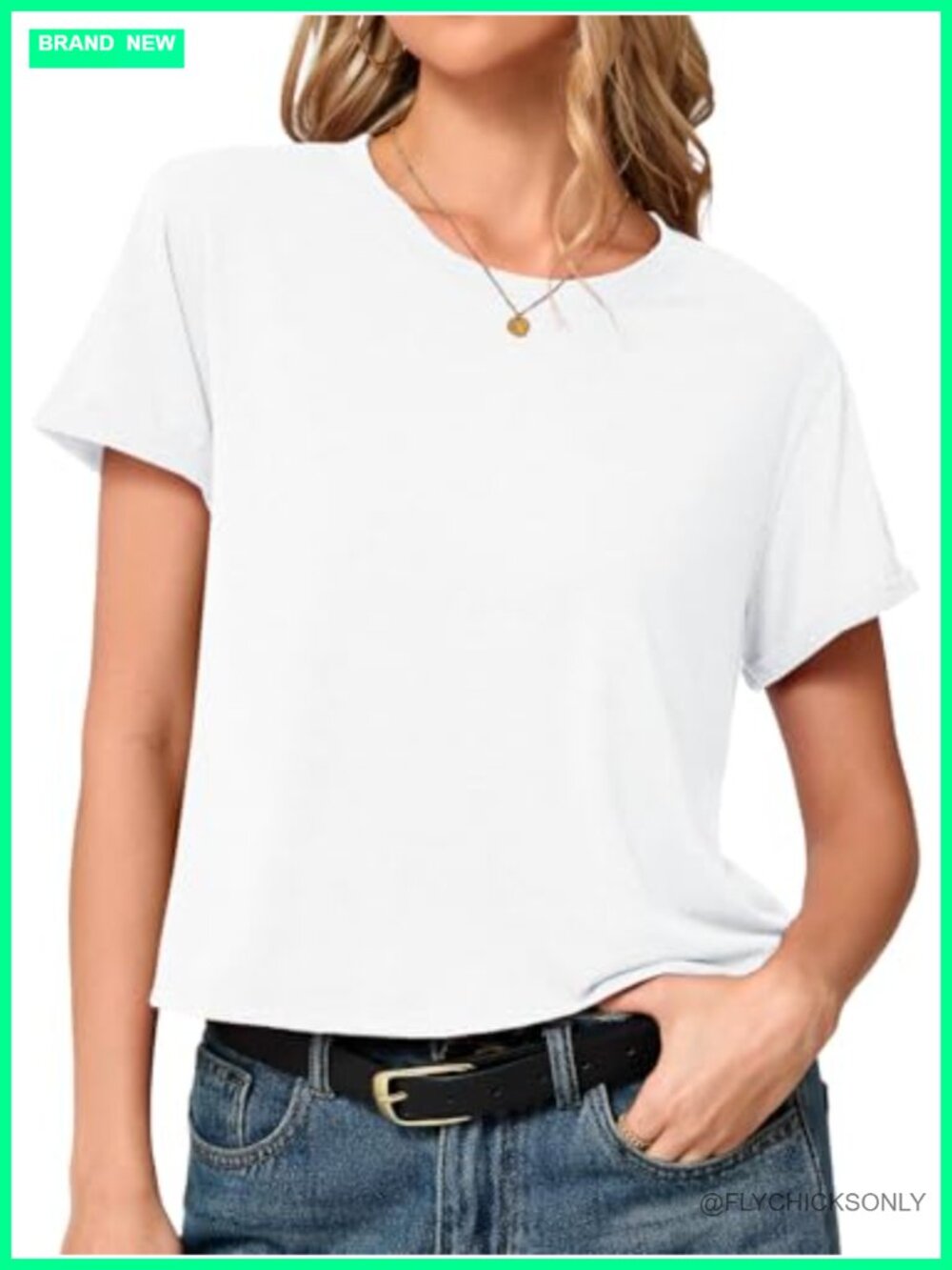 Womens Cropped T Shirt Short Sleeve Crew Neck Summer Basic Crop Top